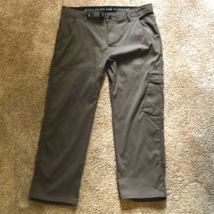 Men’s Prana Stretch Zion Pants 34W x 27L Tan color
